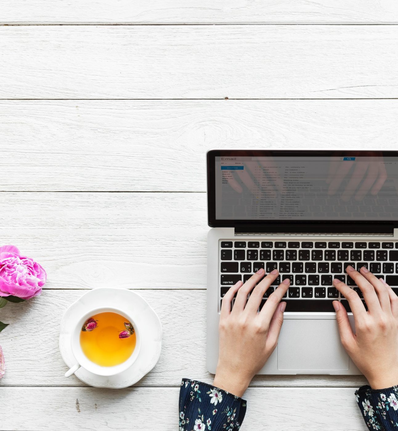 Person working on laptop