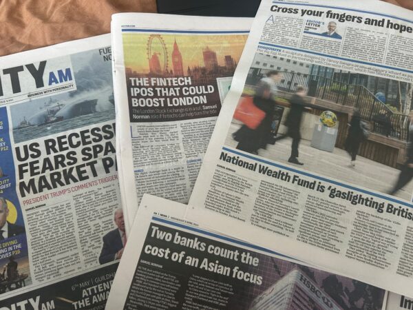 finance and fintech newspaper articles by Samuel Norman